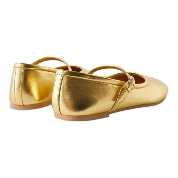 ZARA Kids | Gold | METALLIC BALLET FLATS - Picture 5 of 7